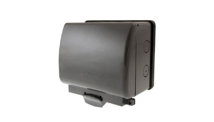 2 Gang IP66 Weatherproof Enclosure - Gre