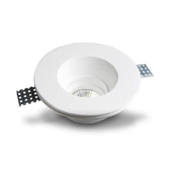 REC PLASTER D/L RND 130DIAM X 45 GU10