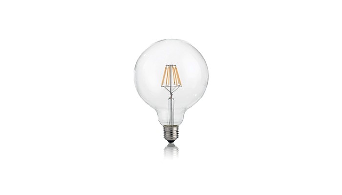 E27 GLOBO D125 08W 3000K CRI80 TRASP