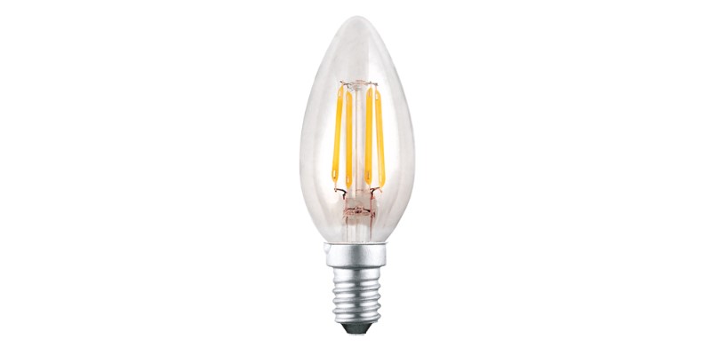 LED FILAM CANDLE C35 4W E27  470LM  27K