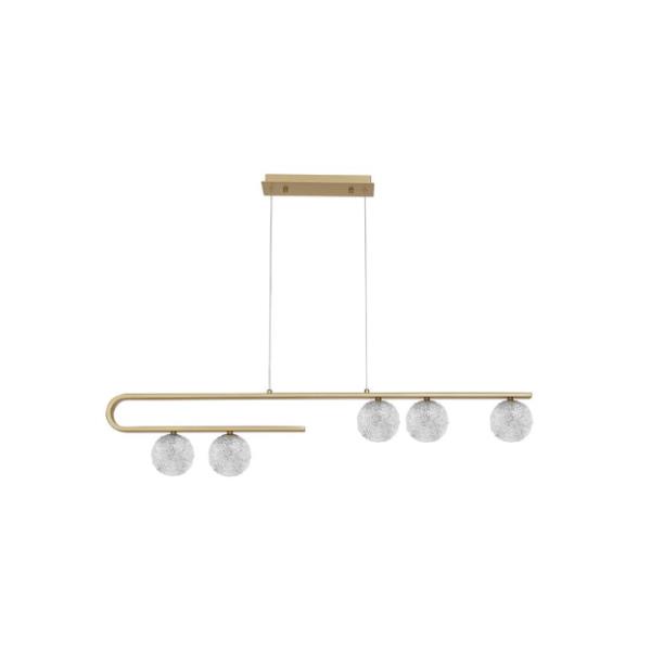 MIRANOClear Structured Glass & Brass Gol