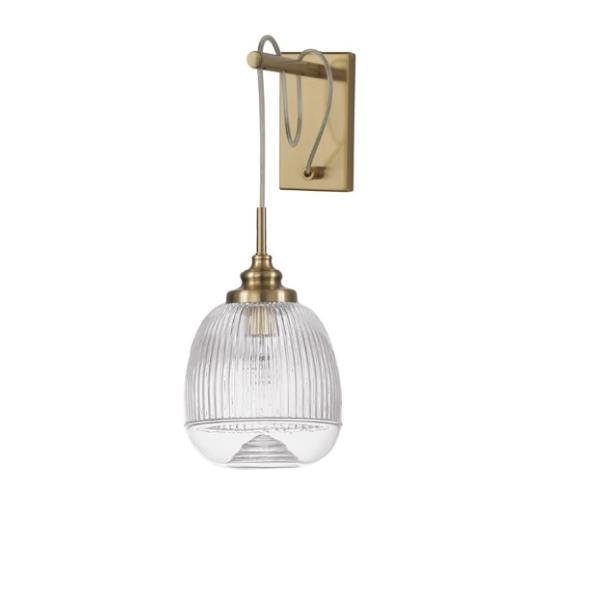 MONDSatin Gold Metal Clear Glass  LED E1