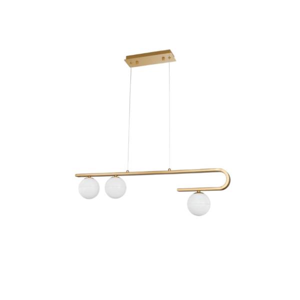 CANTONAMilky White Glass  Brass Gold Ste