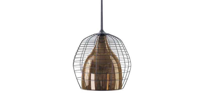 CAGE LARGE PENDANT BLACK/BRONZE CE