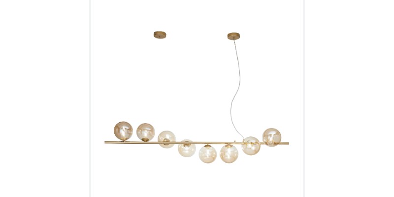 SOSPENSIONE HONEY IN METALLO E VETRO ORO