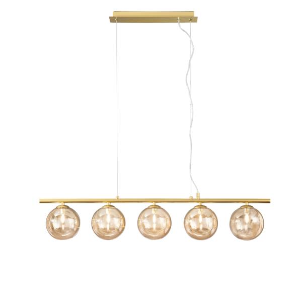 SOSPENSIONE HONEY IN METALLO E VETRO ORO