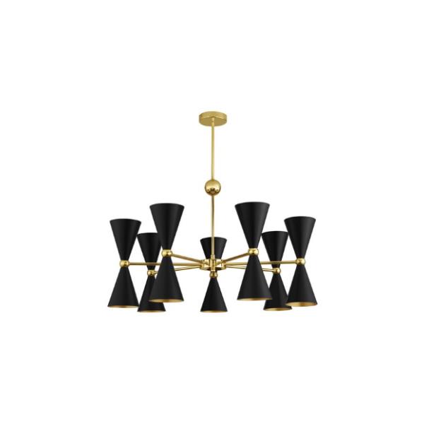 GALAMatt Black & Gold Metal  LED E14 14x