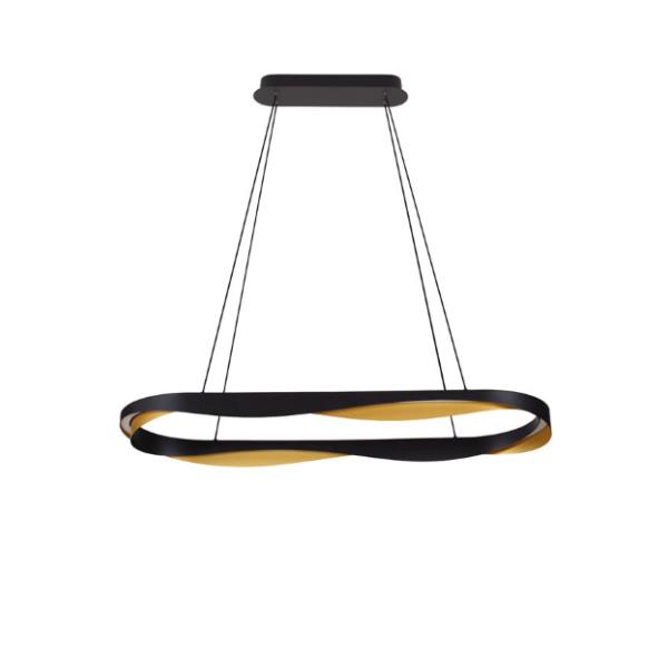 RADONTriac Dimmable Matt Black & Gold Al