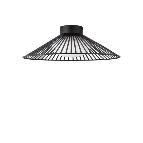 BRUMEMatt Black Metal & Opal Glass  LED