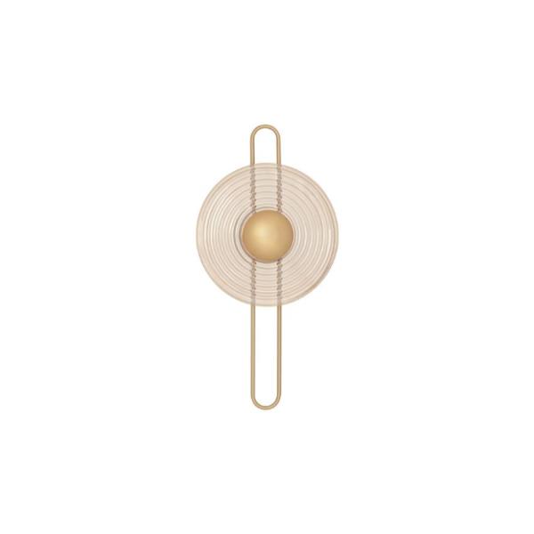 NOUSAmber Glass  Brass Gold Metal LED 8W