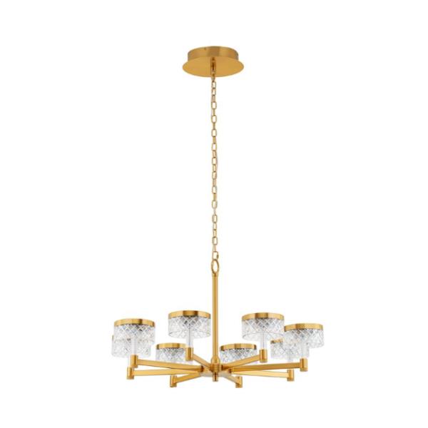 Brass Gold Metal  & Clear Acrylic  LED 4