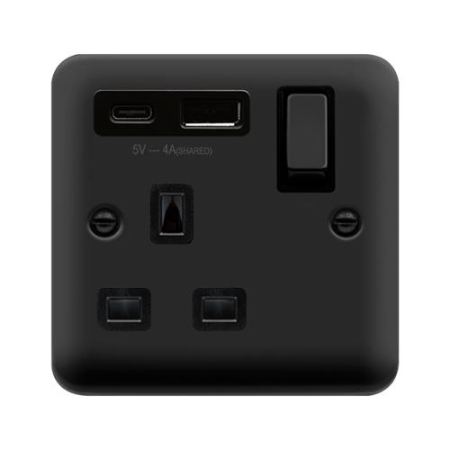 13A 1G A&C USB MB BK