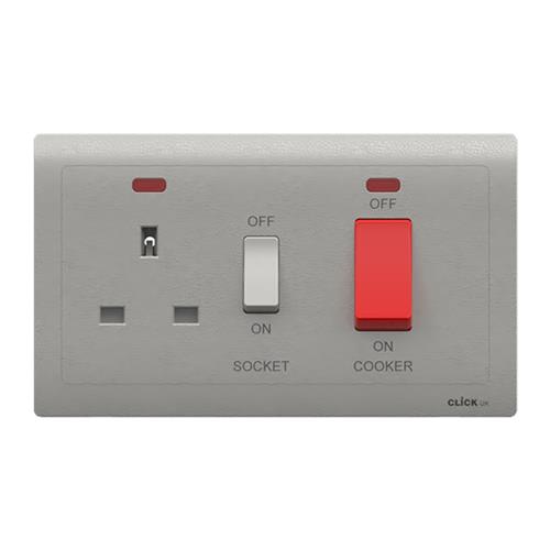 45A DP 2G COOKER SW WTH 13A SKT NEONS SV