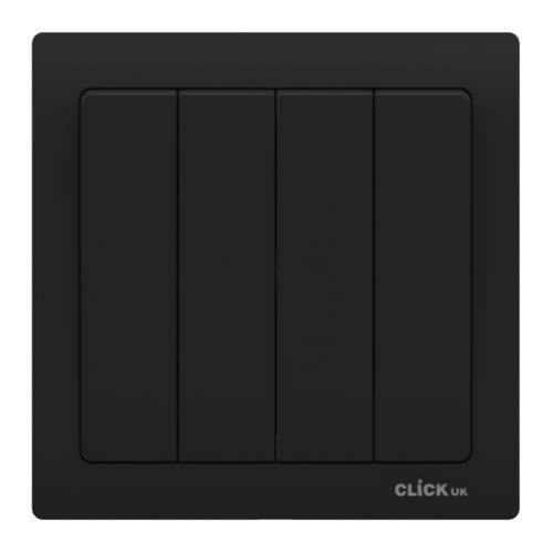 10AX SP 4 GANG 2 WAY SWITCH BK