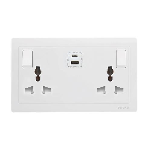 UNIVERSAL 13A 2G SW SKT USB A&C