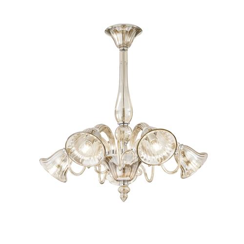 LAMPADARIO POSEIDON CHAMPAGNE 5XE14 72X6
