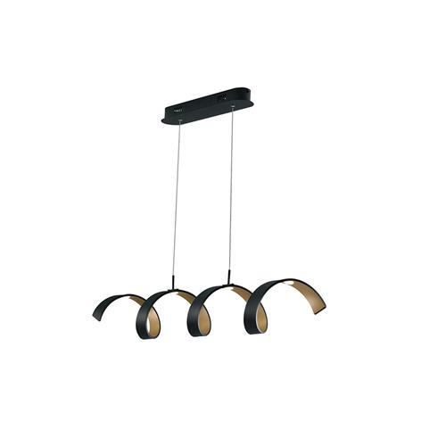 SOSPENSIONE LED HELIX NERA E ORO 20W 168