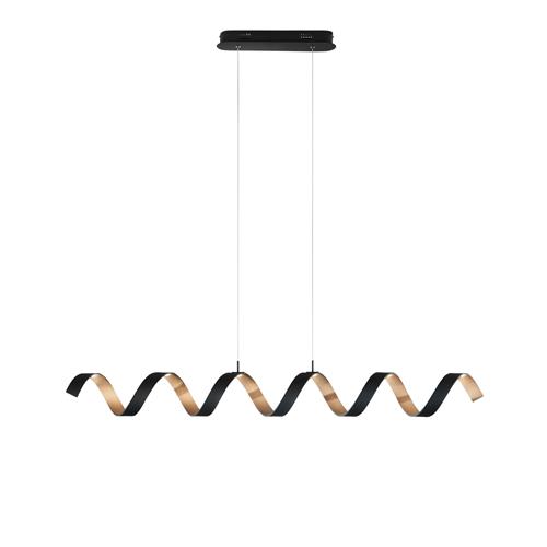 SOSPENSIONE LED HELIX NERA E ORO 30W 252