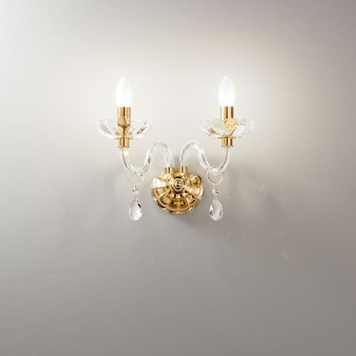 APPLIQUE RIFLESSO ORO 2XE14 40X18X35CM