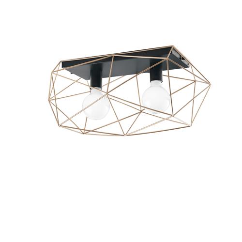 PLAFONIERA ABRAXAS NERA/ORO 2XE27 40X18,