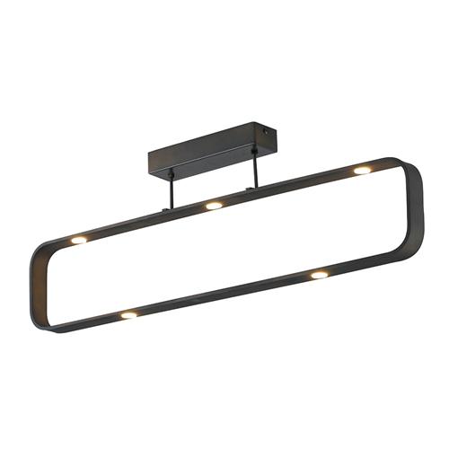 PLAFONIERA LED MOKA MARRONE IN ALLUMINIO