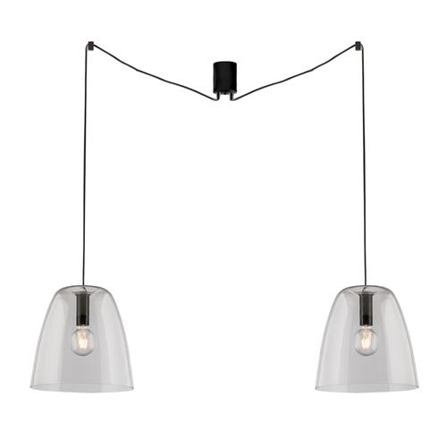 SOSPENSIONE ARES TRASPARENTE 2XE27 2X250