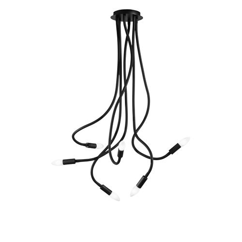 PLAFONIERA LOVER NERA 6XE14 18X18X100CM