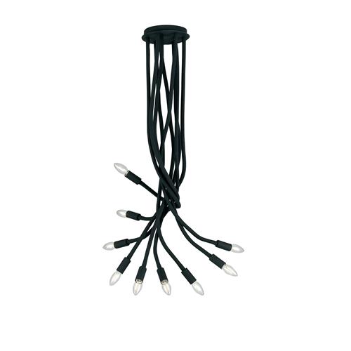 PLAFONIERA LOVER NERA 9XE14 20X20X100CM