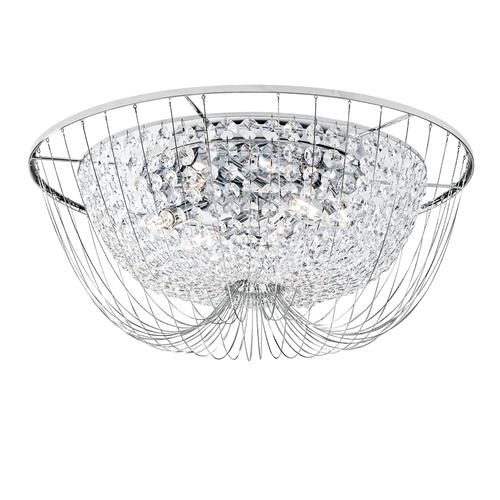 PLAFONIERA VIENNA CROMO 6XE14 60X24CM