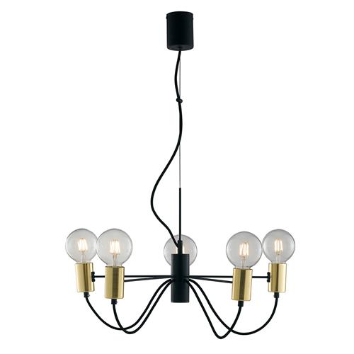 SOSPENSIONE AXON NERA/ORO 5XE27 60X7,5X1