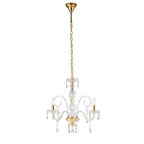 LAMPADARIO MONALISA ORO 3XE14 53X145CM