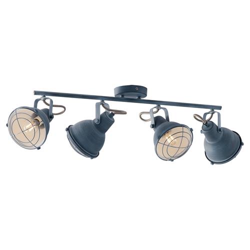 PLAFONIERA CUBA GRIGIA/BIANCO 4XE14 77,5