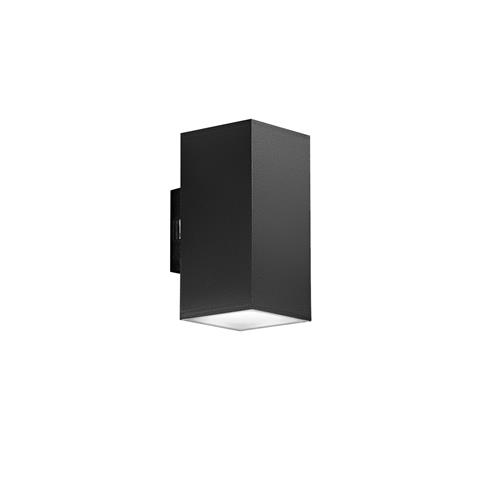 APPLIQUE BIEMISSIONE LED POLO NERA QUADR