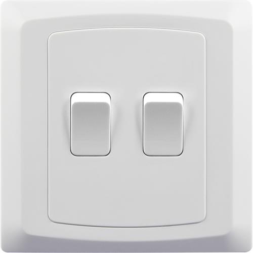 2 GANG 2 WAY PLATE SWITCH