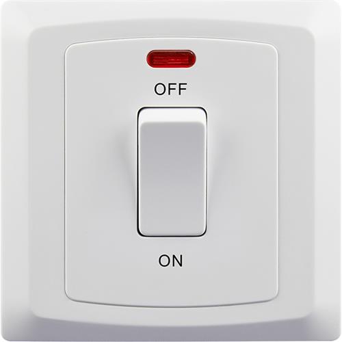 20A 1 GANG DP SWITCH+NEON