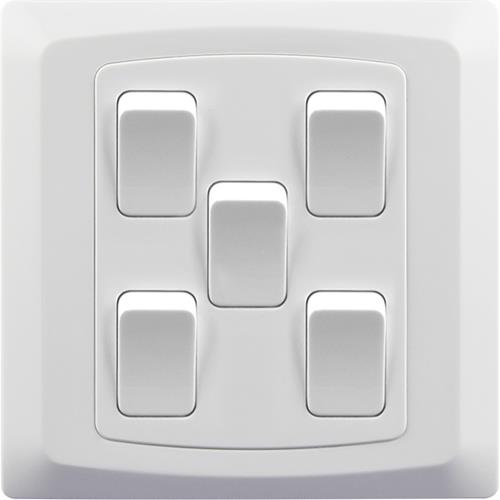 5 GANG 2 WAY PLATE SWITCH(3X3)