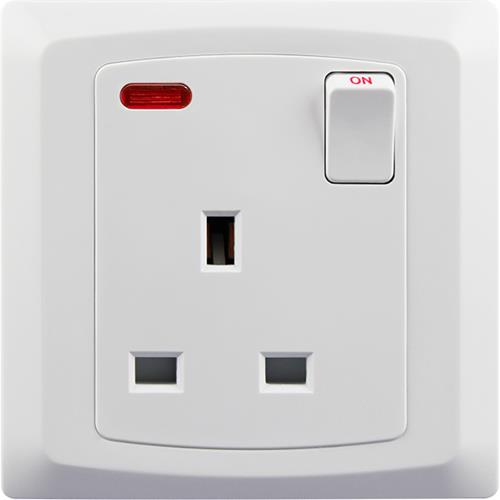 13A 1 GANG SW/SOCKET DP+NEON