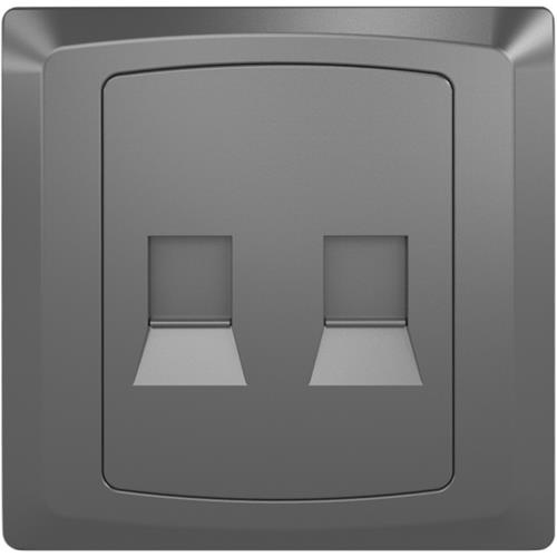 2 GANG RJ45 DATA SOCKET (8 TERMINAL) DRK