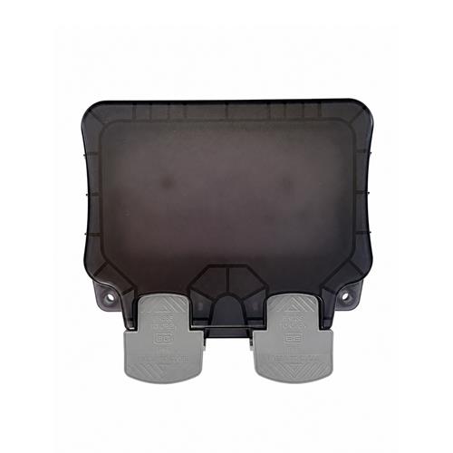 GREY IP66 BOX FOR DOUBLE SOCKET +E406