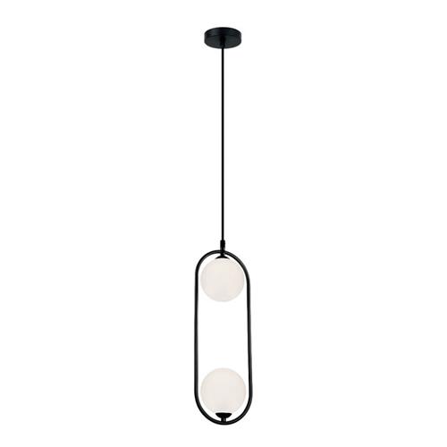 2/L Pendant Light Black Fancy