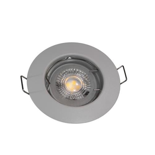 D/L SANDY WHT GU10 RND RING/CLIP