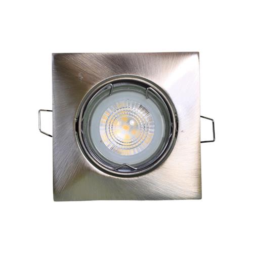 *D/L ANT.BRASS GU10 SQR RING/CLIP ADJ
