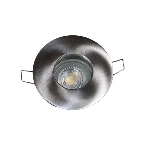 D/L S/STL GU10 RND SATIN NICKLE IP55