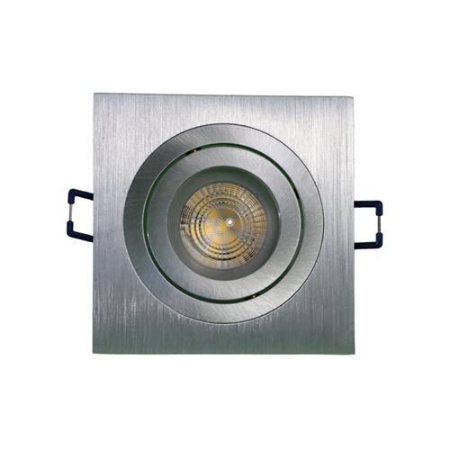 D/L GU10X1 SQR ALUMINIUM ADJ