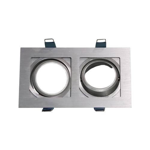 *D/L GU10X1 SQR ALUMINIUM ADJ