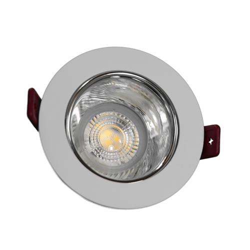 D/L SANDY WHITE+CHROME GU10 RND