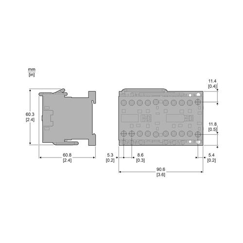 3P REVERS CONTACTOR 4KW 3P 1NC AUX 48VAC