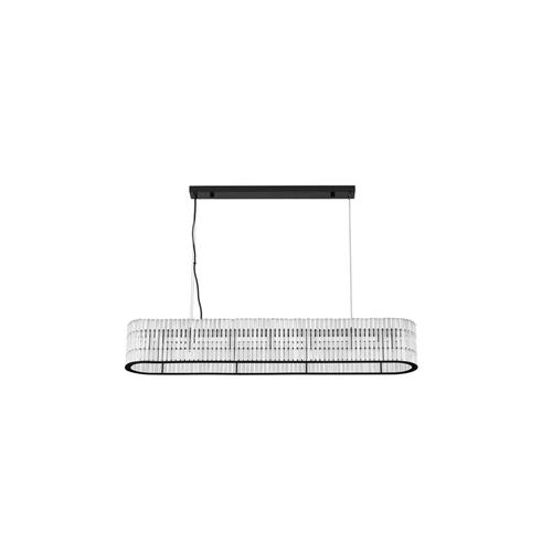 Barok Pendant - Matt Black Metal & Glass