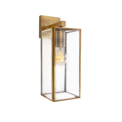Antique Brass Metal Clear Glass LED E2