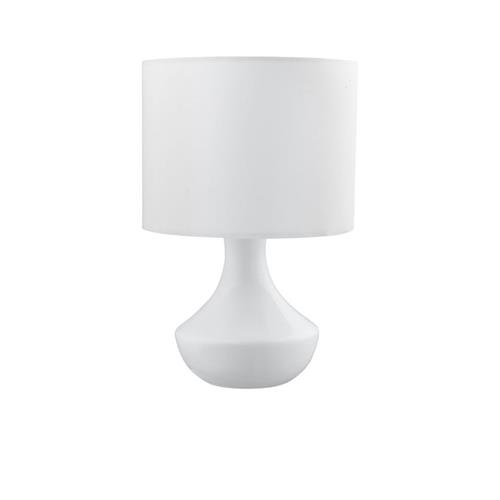 Matt White Metal White Fabric Shade LED